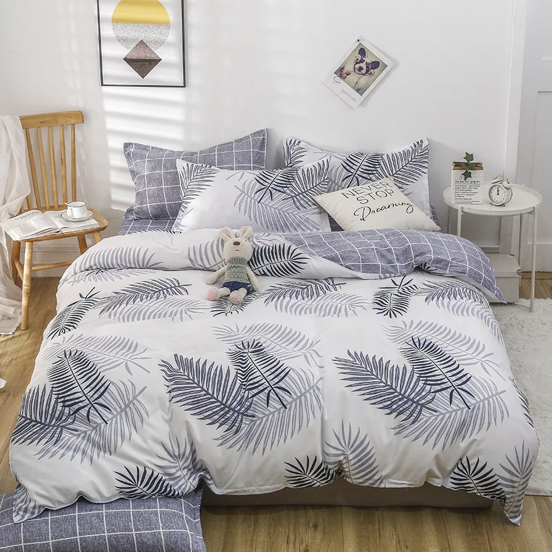 

Europe Leaves Bedding Set 3/4 PCS Home Textile Duvet Cover Pillow Case Bed Sheet Boy Kid Teen Girl Bedding Covers Set King Queen