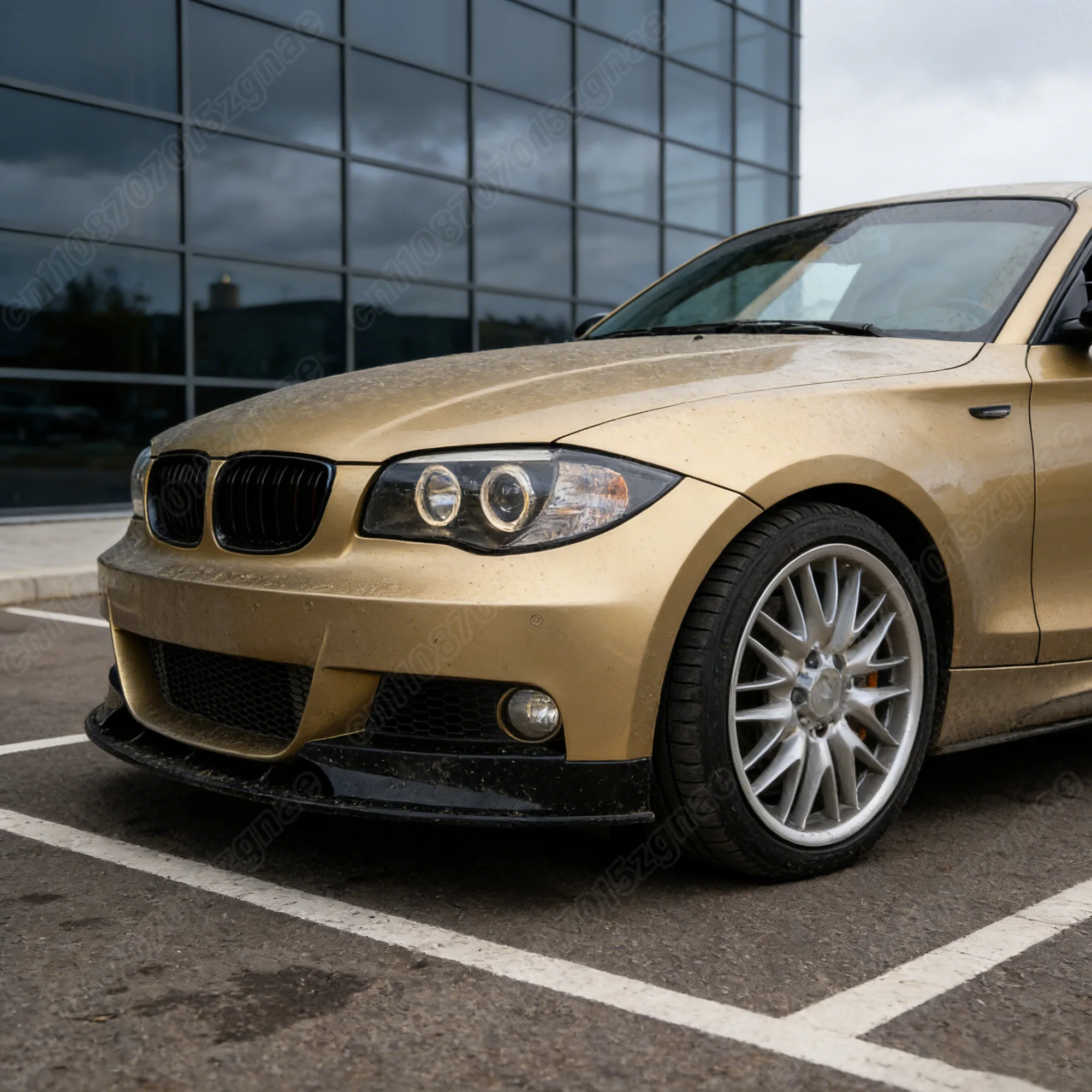 BMW 1 시리즈 E82 M 스포츠 2007 2008 2009 2010 2011 2012 2013 2014 자동차 프론트 범퍼 립 바디 개조 스플리터 키트