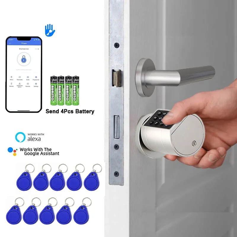Wifi Serratura Digitale Intelligente Chiave Meccanica App Telecomando Cilindro Serratura Digitale Intelligente