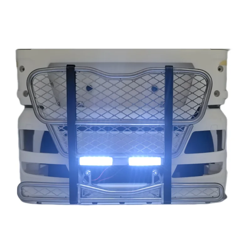 Front Bumper Light Collision Barrier Cattle Fence Lamp for Tamiya 1/14 RC Truck MAN TGX 540 56325 56329 Tractor Trailer Parts 4