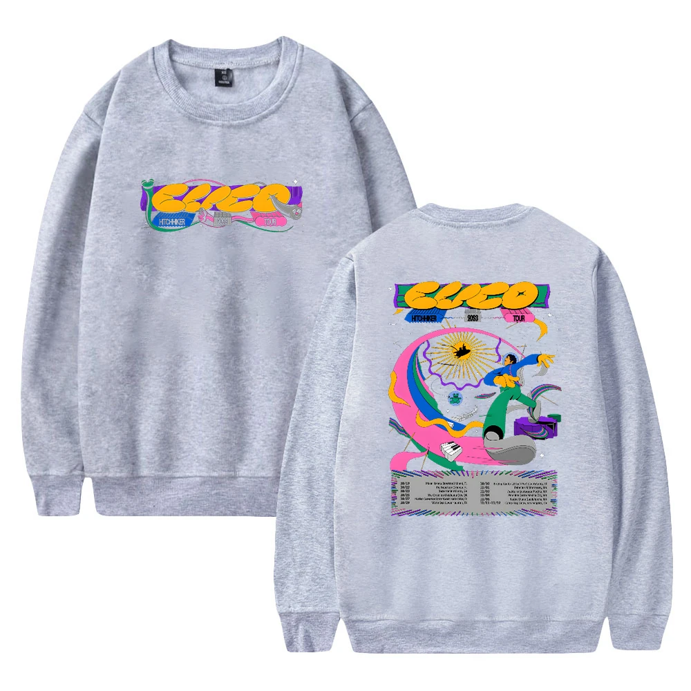 Cuco Merch Hitchhiker Tour 2023 Hip Hop Rapper Crewneck Long Sleeve Streetwear Women Men Sweatshirt Hip Hop Clothes