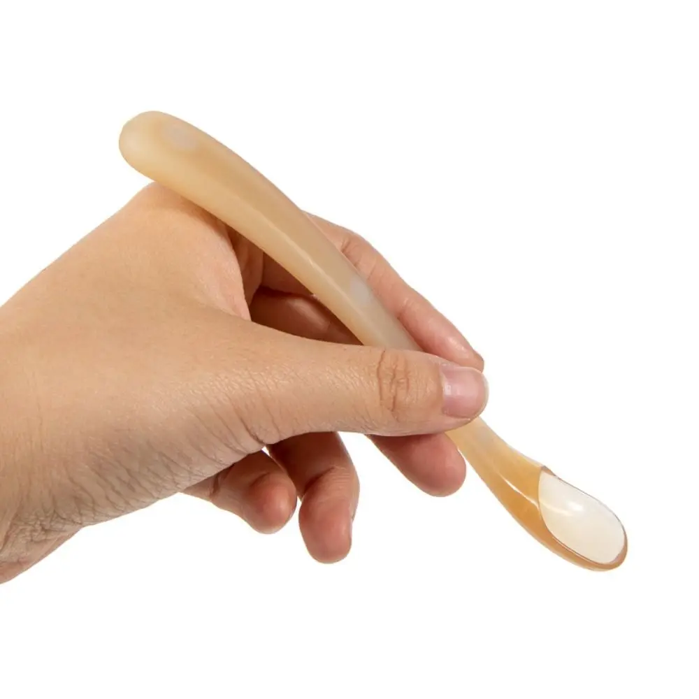 Soft Silicone Silicone Baby Spoon Easy Clean Safe Design Weaning Spoon Mini Size Dustproof Cover Infant Feeding Spoon