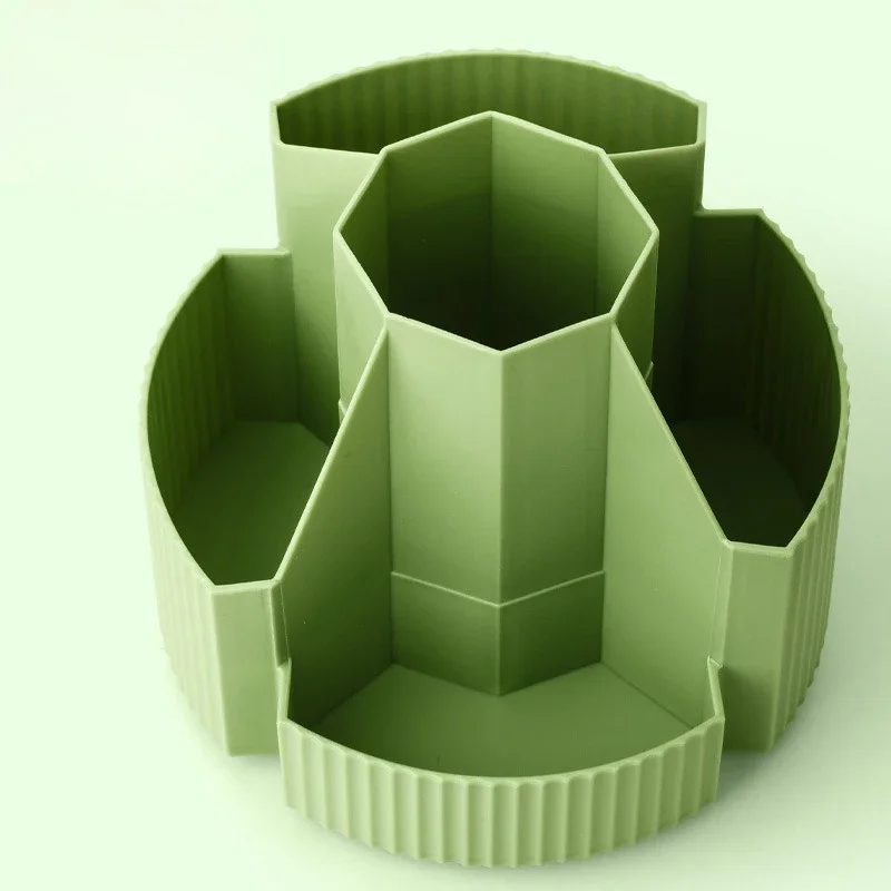 5 Slots Stationery Storage Box 360 Degree Rotating Desktop Stationery Organizer for Home Office School