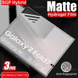 Matte Soft Screen Protector 3 - Pack for Foldable Phones - Inner Hydrogel Film, Not Glass (3 Pieces)