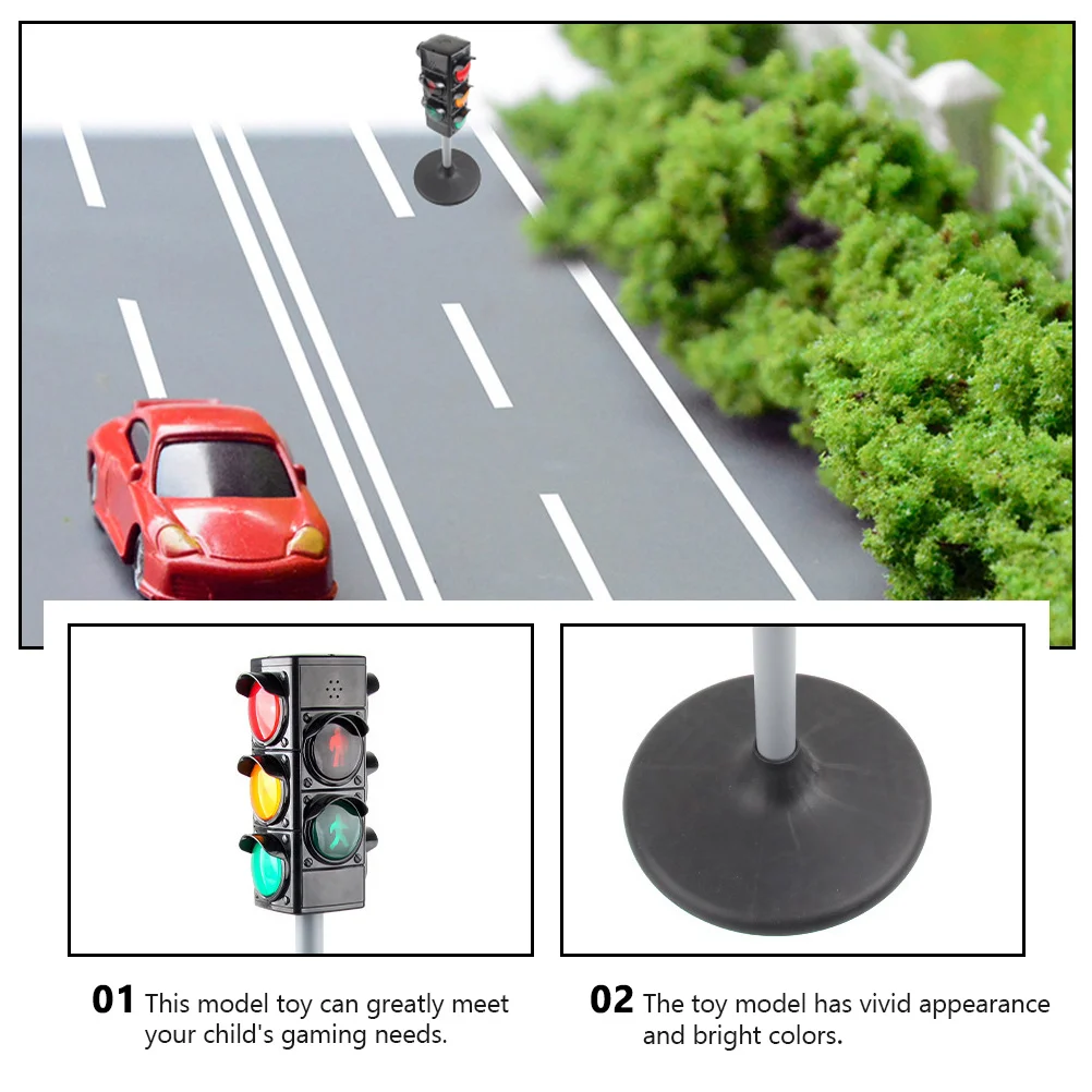 Simulated Traffic Light Signal Toy Traffic Light Toy Childrens Toys Pretend Unique Educational Plastic Model Wooden