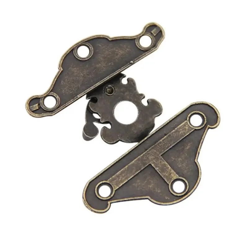 Vintage Retro Notebook Suitcase Wooden Jewelry Box Padlock Latches Hasp Lock Catch Buckle Furniture Hardware Box Latches