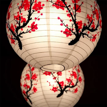Charming Plum Blossom Paper Lantern for Garden & Events