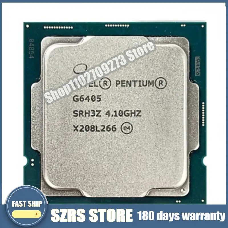 Processeur Int @ L Pentium G6405, 4.1Ghz, Quad-Core, 4 Mo, Lga 1200, 58W, Pièce D'Occasion