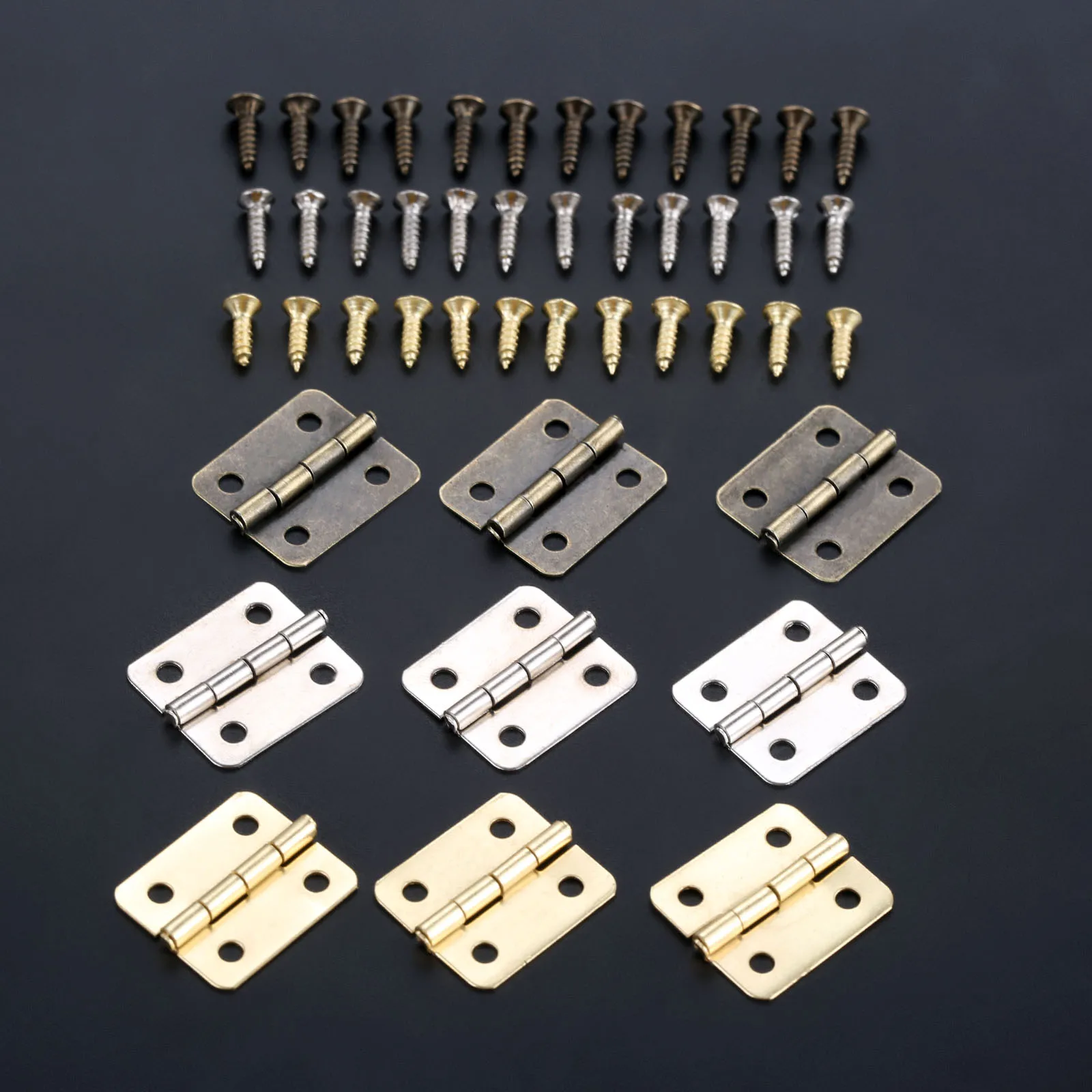 

10pcs 18x16mm Drawer Hinges Kitchen Cabinet Door Hinges 4 Holes Furniture Accessories for Jewelry Boxes Furniture Fittings