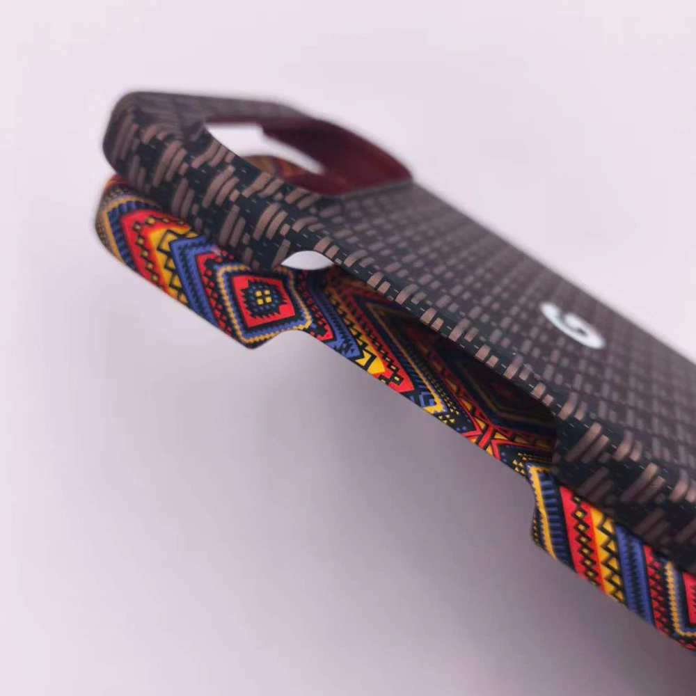 Carbon Fiber Texture Magnetic Charging Shockproof Protective Phone Case
