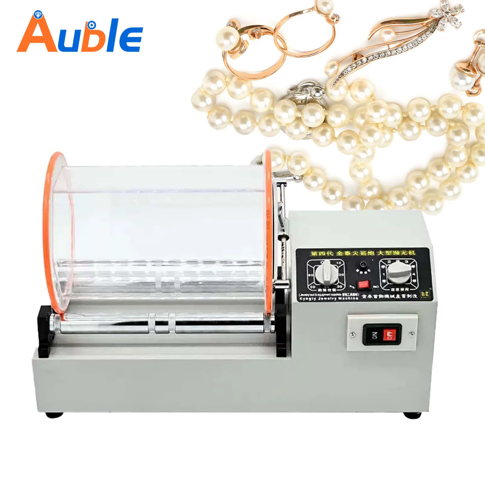

KT1320 16KG Speed Adjustment Work Timing Barrel Polisher Equipment Tumbler Jewelry Polishing Machine for Coin Gold Rock Cleaning