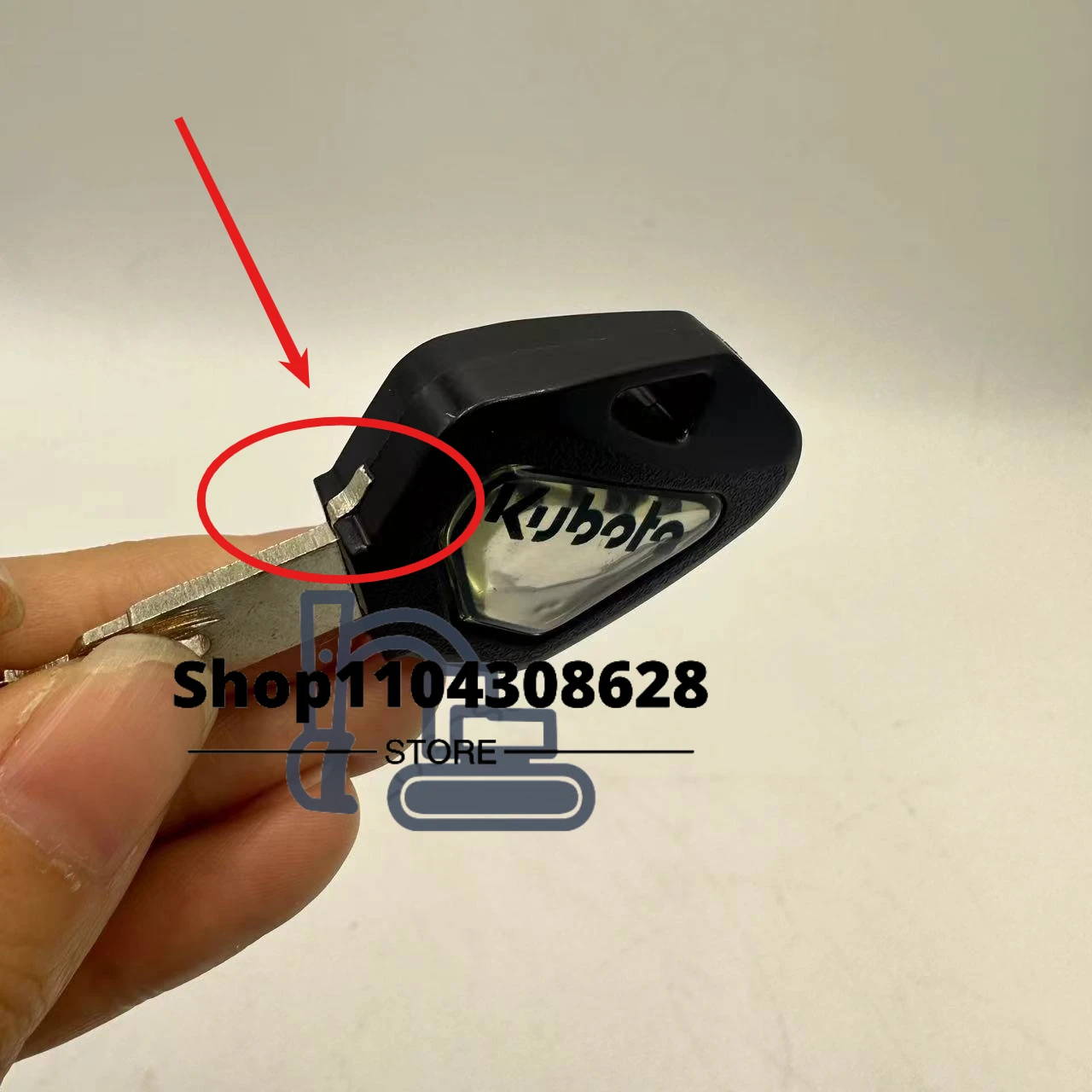 Started Ignition Chip Key for Kubota U15/30/135/155/161/163 Car Door Excavator