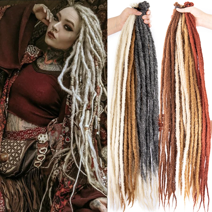 5strands Dreadlocks Hair Extensions Synthetic Faux Locs Crochet Hair Braids Hip-hop Knotless Hook Ombre Braiding African Tribe