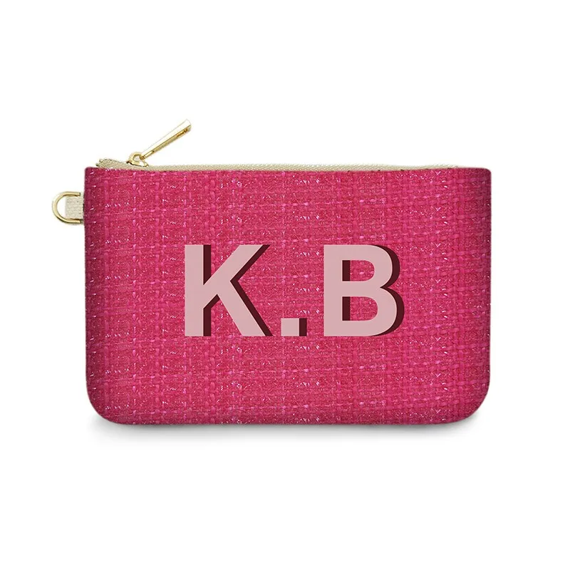 

Personalized Knitted Fabric Coin Purse Customizable Letter Phone Bag Bridesmaid Proposal Christmas Gift Clutch Bag Name Wallet