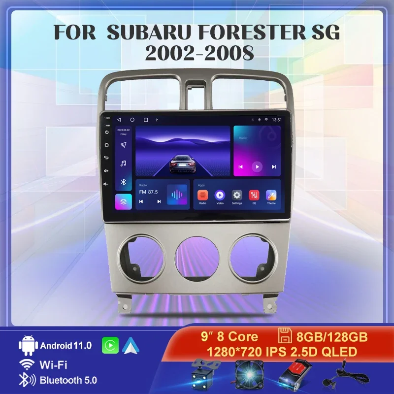 

For Subaru Forester SG 2002 - 2008 Android 13 Car Radio Stereo GPS Navigation Car Multimedia Player 2din Carplay Autoradio DVD