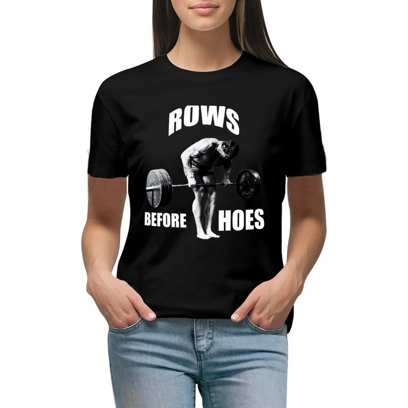 

Rows Before Hoes T-shirt female Blouse korean fashion white t-shirts for Women