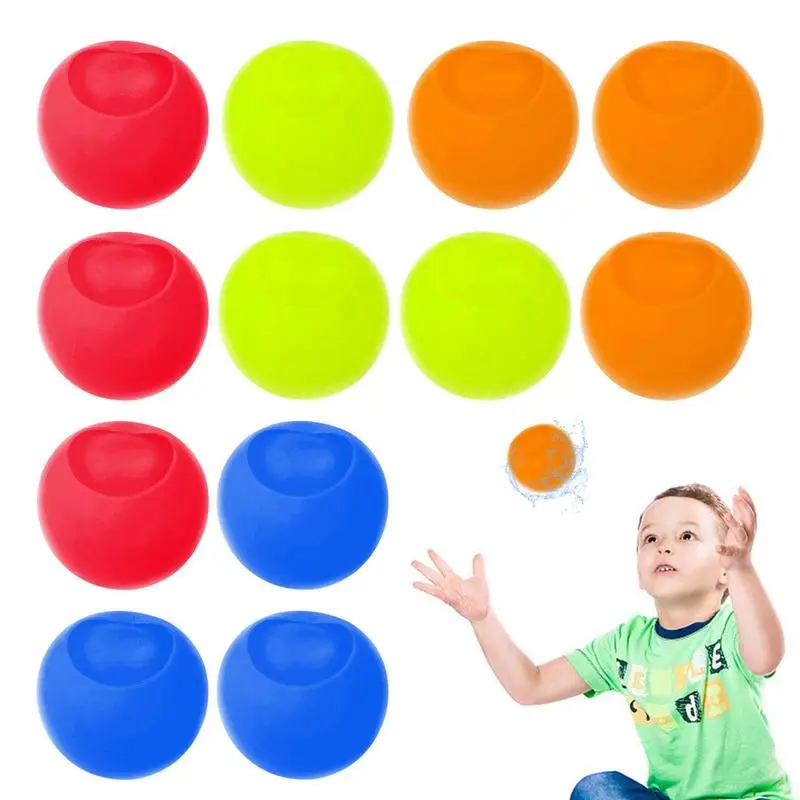 

Refillable Water Balloons 12/15 Pcs Quick Fill Self Sealing Water Balls Outdoor Water Games Summer Pool Party Supplies For Kids