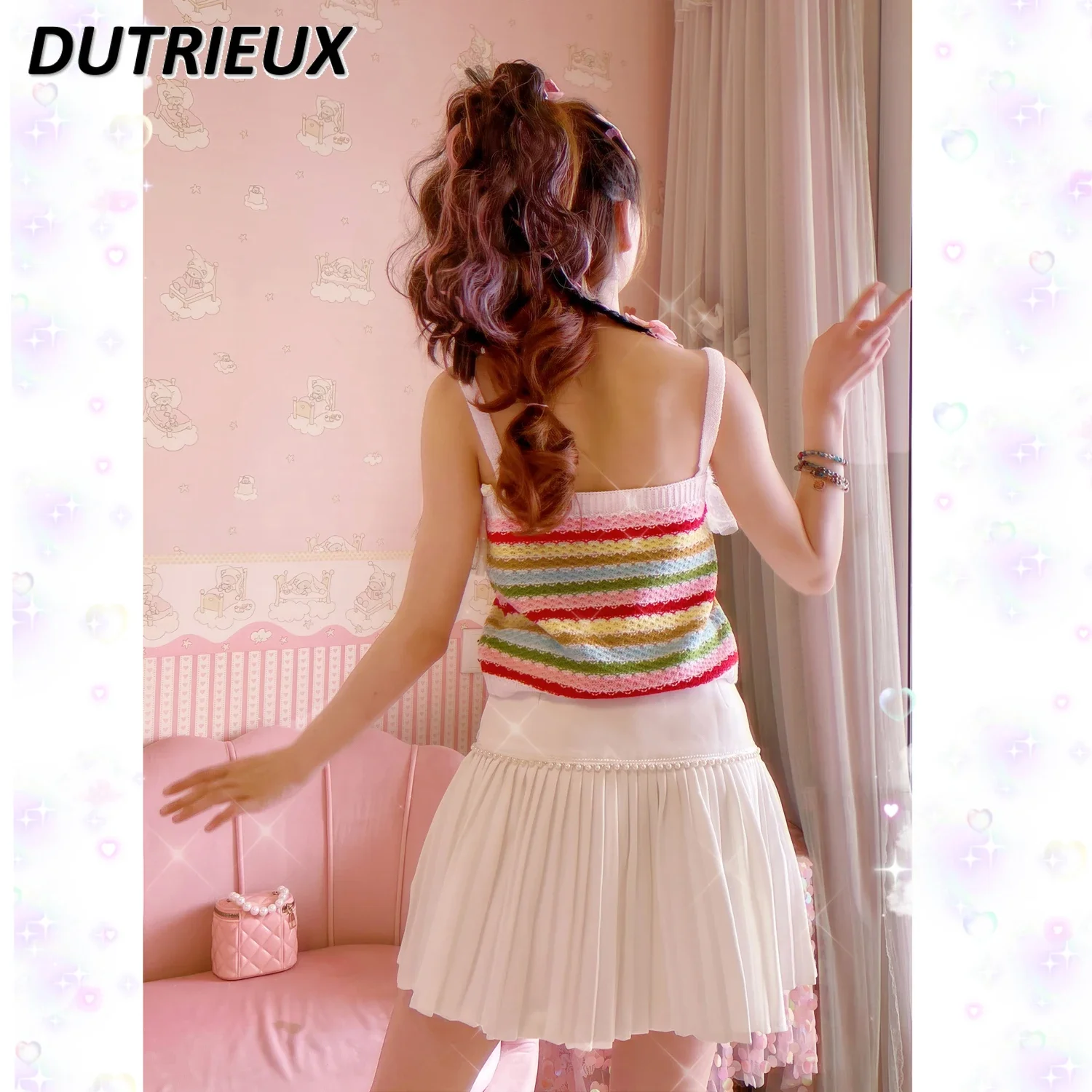 Japanese Soft Girl Preppy Style Pleated Mini Skirt Hot Girl Pure Desire A- Line Exposure-Proof High-Waisted Short Skirts