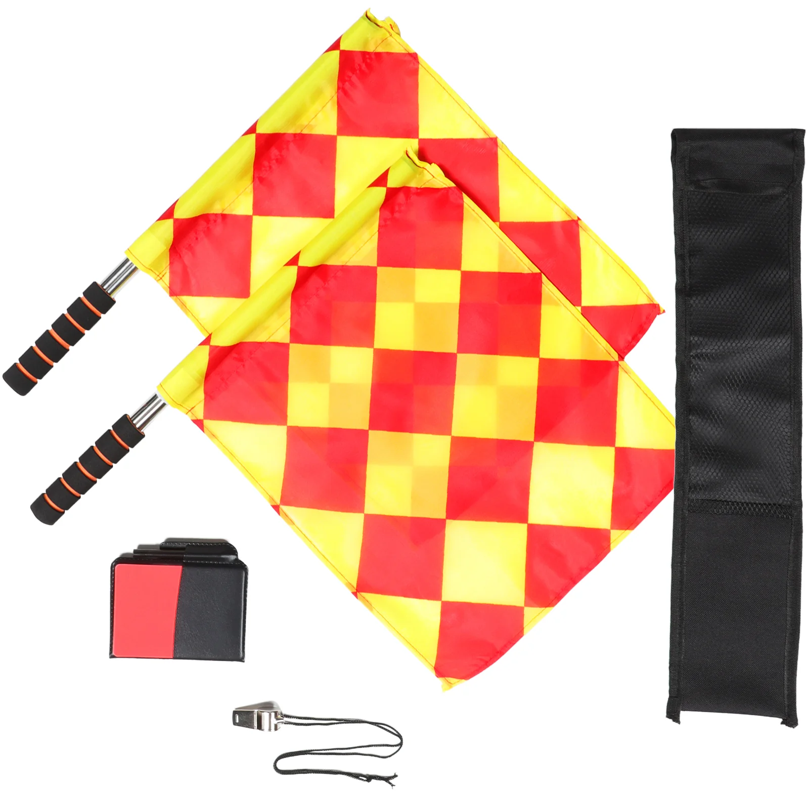 

Referee Banner Set Race Conducting Flags Sports Card Baseball Colored Signal Soccer Supplies Cards Field Hand Whistle