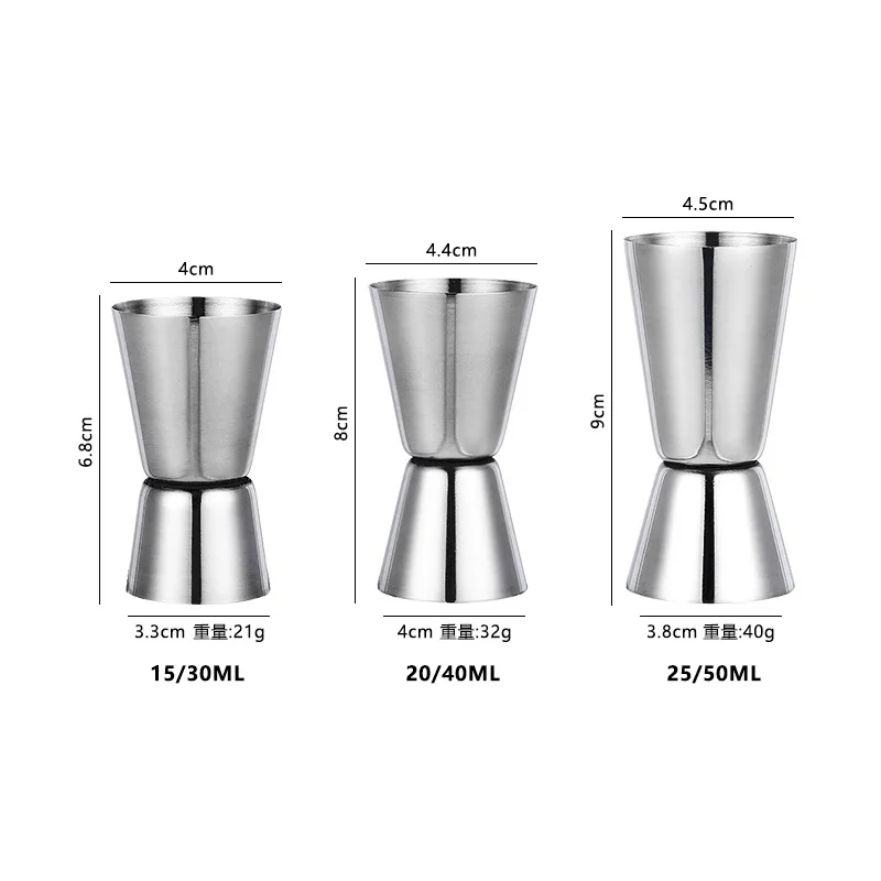 Stainless Steel Cocktail Measuring Jigger Double Shaker Cup Shot Drink Spirit Measure Jigger Kitchen Gadgets Bar Accessories cocktail shaker,measuring jigger,stainless steel measuring cups
