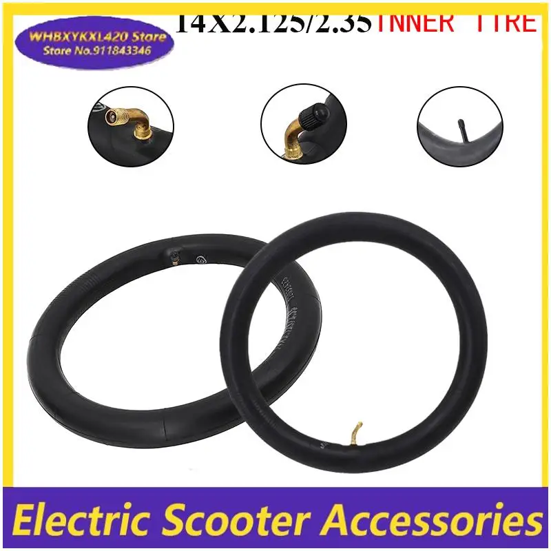 14x2.125/2.35 14 Zoll Innenschlauch mit 90-Grad-Stange, 45-Grad-Stange, gerader Stange, geeignet für E-Bike-Teile und Zubehör – Detail 1