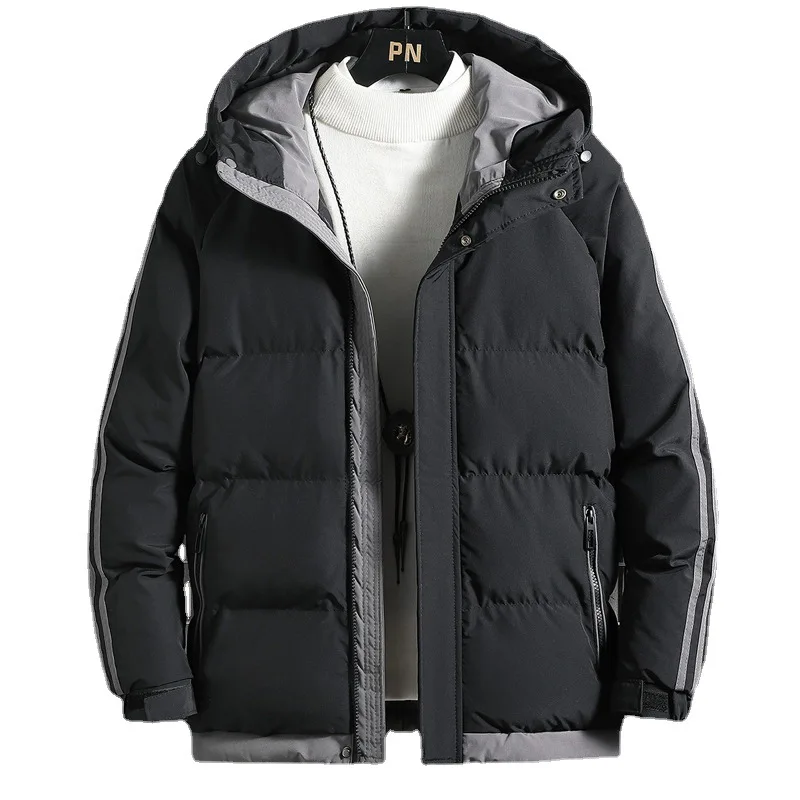 2023 Autumn and Winter New Fashion Trend Hooded Cotton-Padded Jacket Men\'s Casual Loose Comfortable Thick Warm Large Size Coat