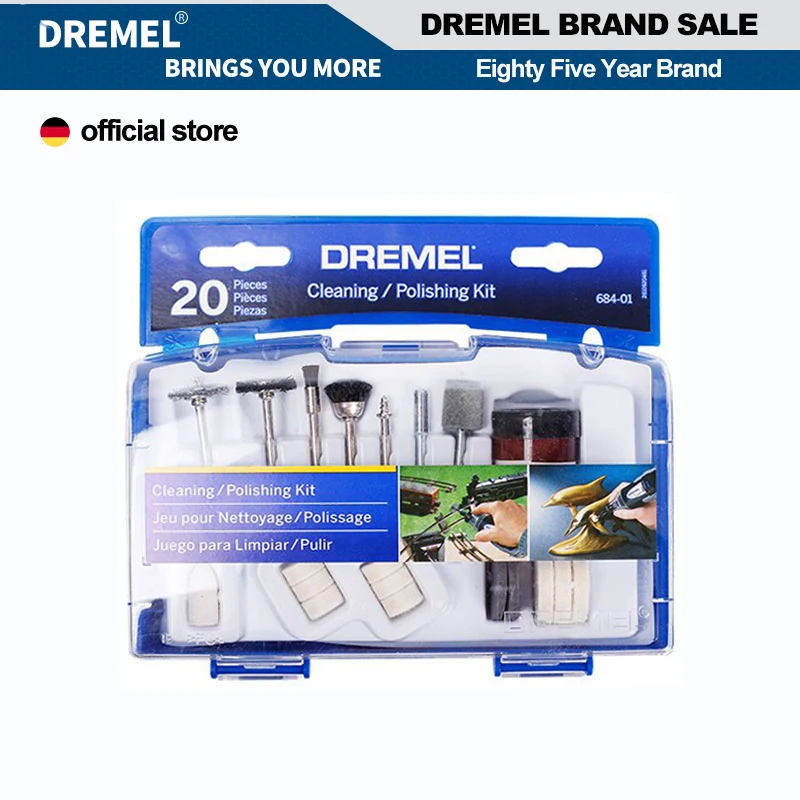 Dremel 684 20-Piece Cleaning And Polishing Rotary Multi Tool Accessory Kit With Case Packing Includes Buffing Wheels Polishing Dremel 684 20-Piece Cleaning And Polishing Rotary Multi Tool Accessory Kit With Case Packing Includes Buffing Wheels Polishing