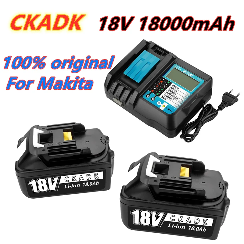 BL1860 Rechargeable Battery 18 V 18000mAh Lithium ion for Makita 18v BL1840 BL1850 BL1830 BL1860B LXT +charger | Электроника