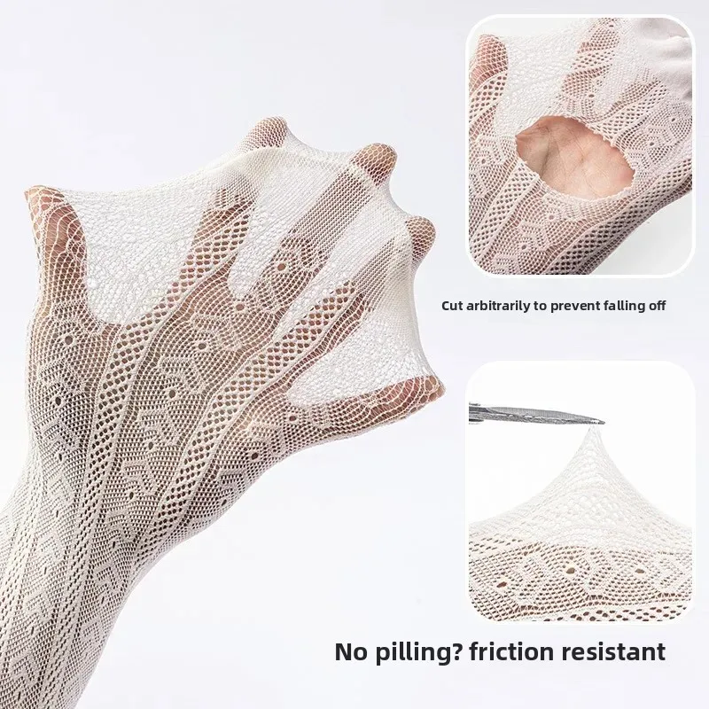 New Summer Girls Tights Pure Cotton Breathable Mesh Beige White Black Children Princess Pantyhose Lolita Leggings For 4-6Y