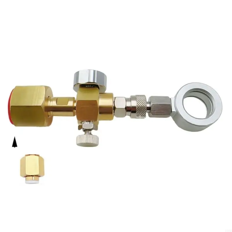 CO2 Cartridges Adapter CO2 Inflation Connector Quick Releasing Adapter Bottle Refill for Kitchen or Outdoor