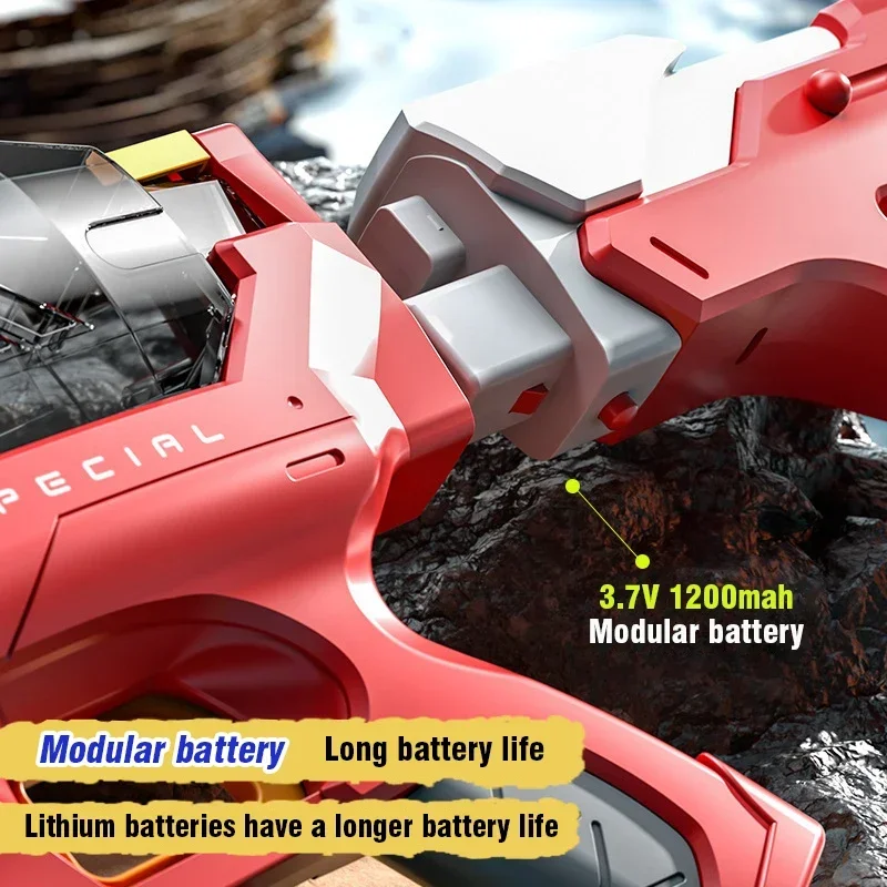 Automatic Water Gun Light Electric Toy LED Firing Pistol Squirt Gun Water Absorption Large Capacity Kids Outdoor Game Kids Gift