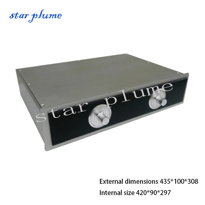 Cello All-aluminum Power Amplifier Case Preamplifier Case DAC/Decoder/Vacuum Tube Amplifier Chassis (435*100*308mm)Shell DIY Box 140 90 308mm 1490 all aluminum power amplifier case power supply preamplifier audio amplifier chassis shell diy box