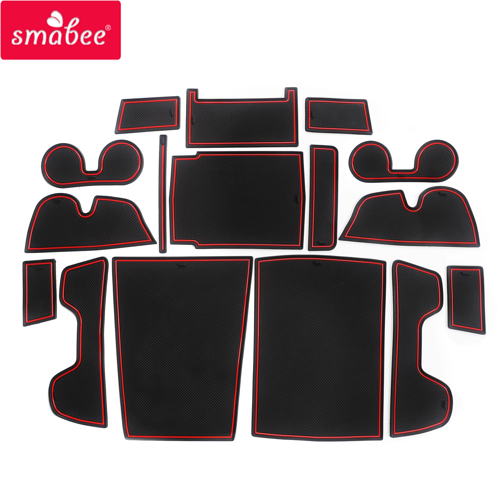 

Smabee Anti-Slip Gate Slot Cup Mat for Toyota Bz4x 2021 2022 2023 for Subaru Solterra Accessories Non-Slip Door Groove Pad