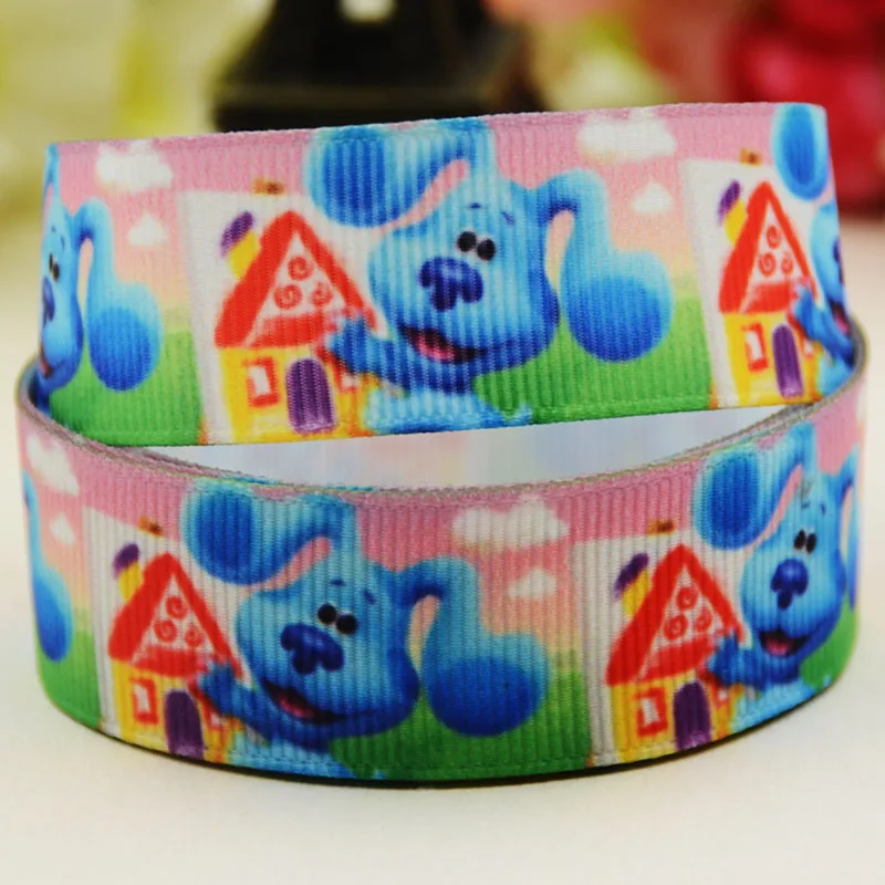 22Mm 25Mm 38Mm 75Mm Blues Clues Personaggio Dei Cartoni Animati Stampato Nastro Del Grosgrain Decorazione Del Partito 10 Yards X-05203