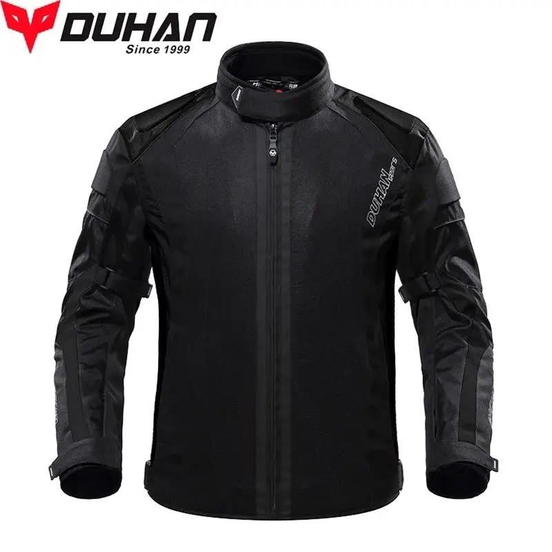 DUHAN Summer Motorcycle Jacket Man Riding Jacket Breathable Mesh Wear Resistant Racing Ropa de Ciclismo Motorcycle Armor