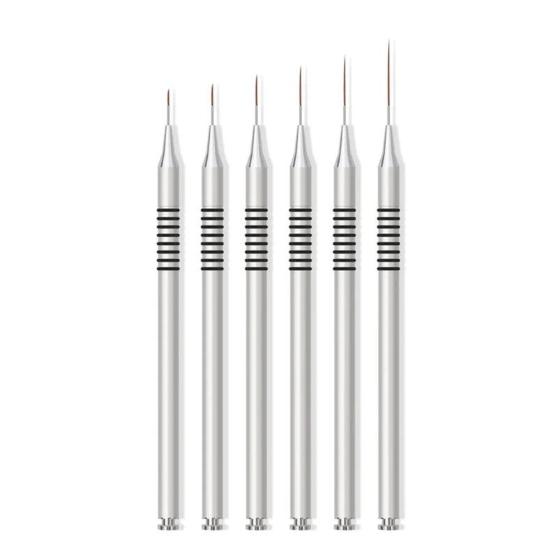

6Pcs Art Striping Thin Long Line Dotting Drawing Pen Painting Striper Brush