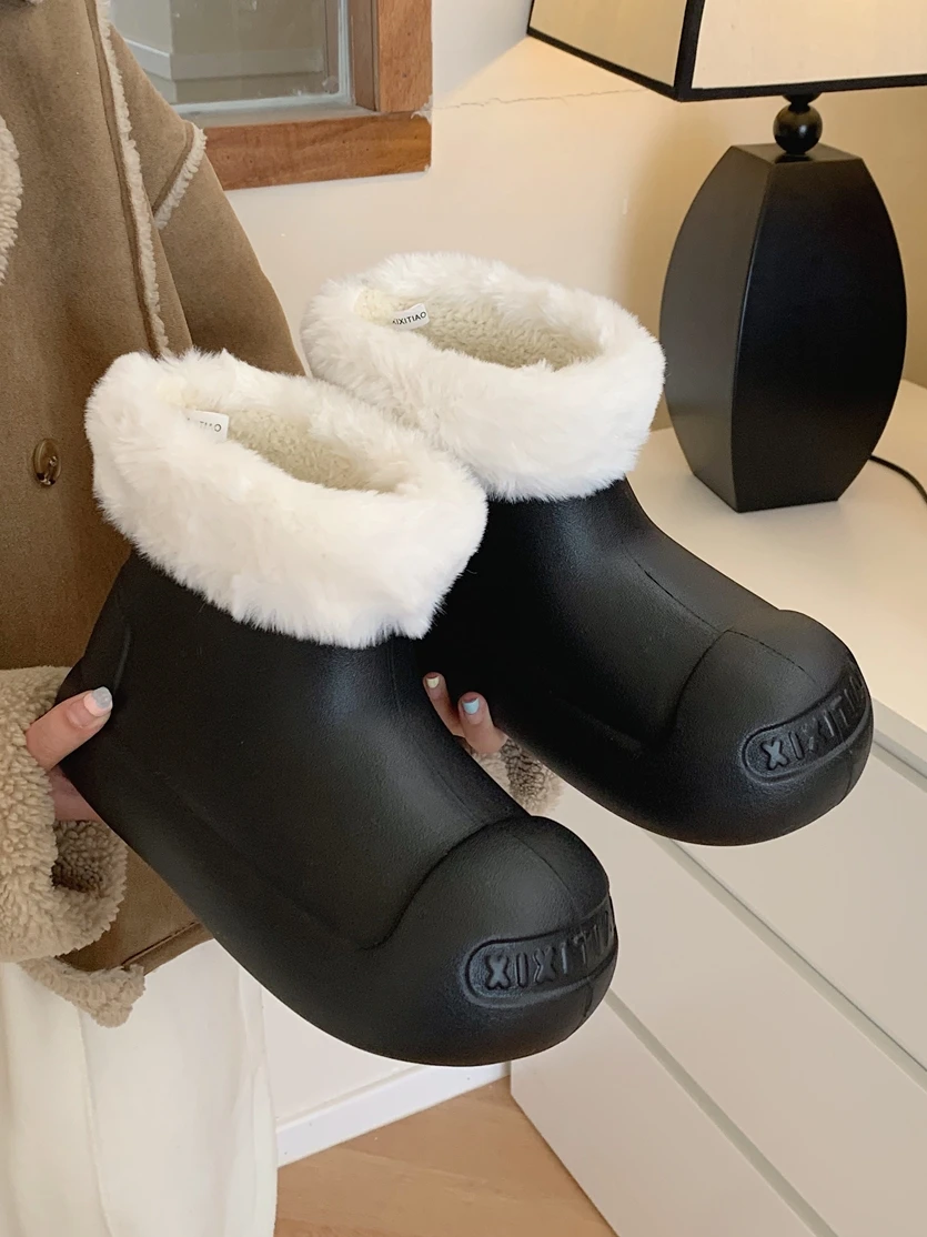 Thick Plush Waterproof Snow Boots For Couple Man Women Boots Cotton Boots For Women 2023 Winter Casual Anti Slip Snow Boots