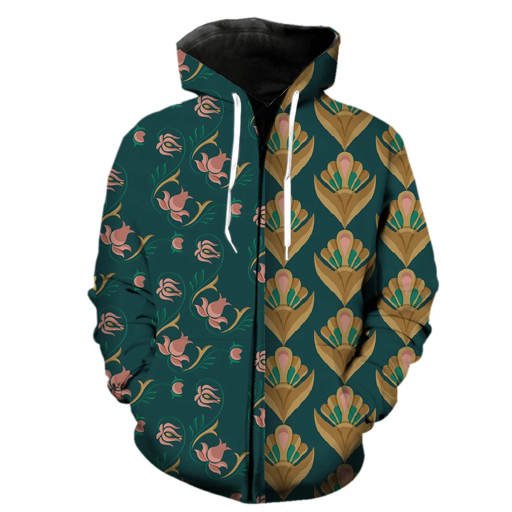 

Abstract Pattern Men's Zipper Hoodie 3D Printed Cool Fashion Casual Teens Oversized Streetwear Funny Long Sleeve Spring Harajuku