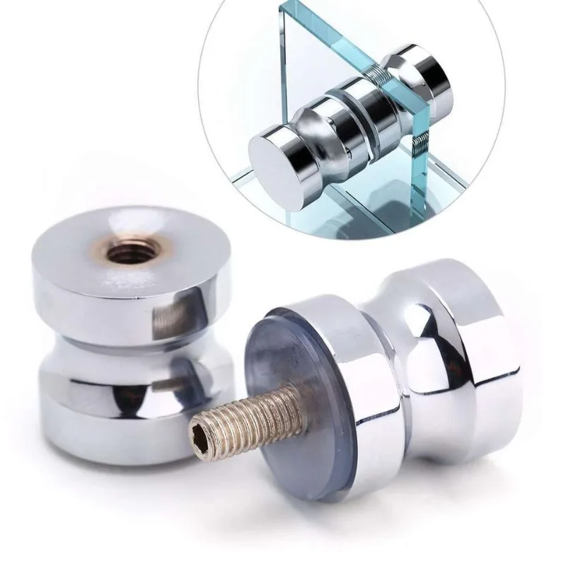 Stainless-Steel-Door-Handle-Single-Hole-Glass-Door-Knob-Bathroom-Shower ...