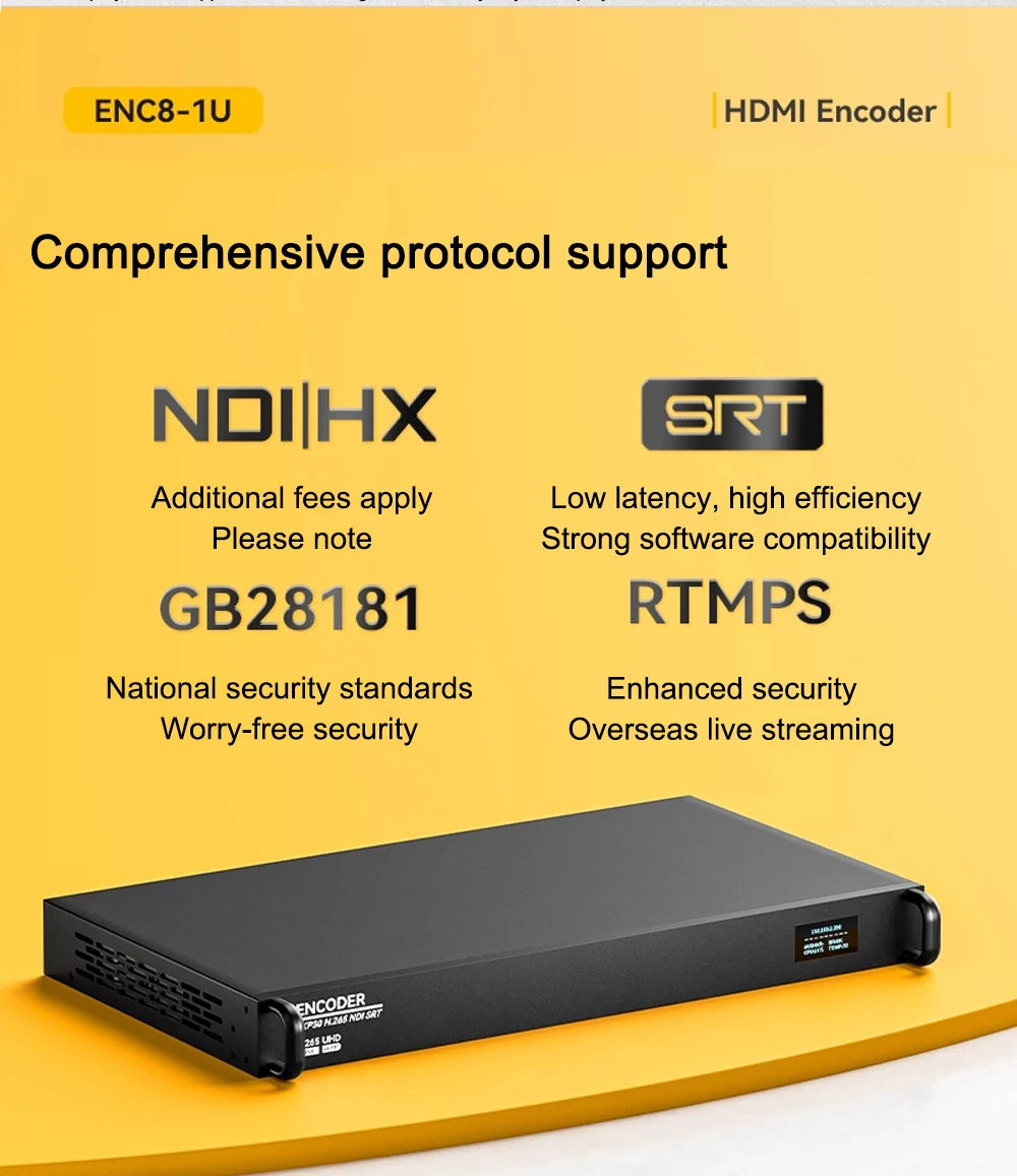 Link Pi ENC8-1U 4K-HDMI Video Codec 8-channel HDMI Encoder 1080P@60fps 4GB DDR4