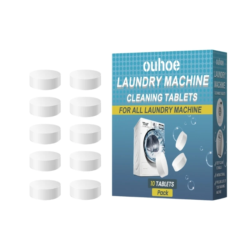 

Washing Machine Cleaning Tablets Suitable Home Laundry Room Supplies for Dust Stain Odor Removal Practical Tablets E7CB