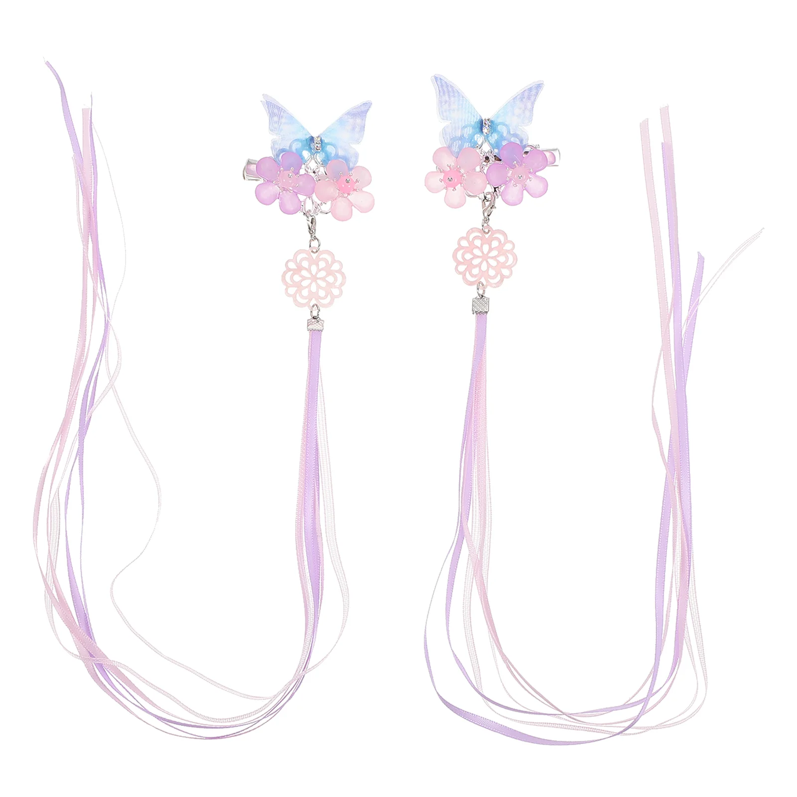

Hanfu Headwear Children Hair Accessories Dense Clips Headdress Metal Acrylic Kid Gifts Decor