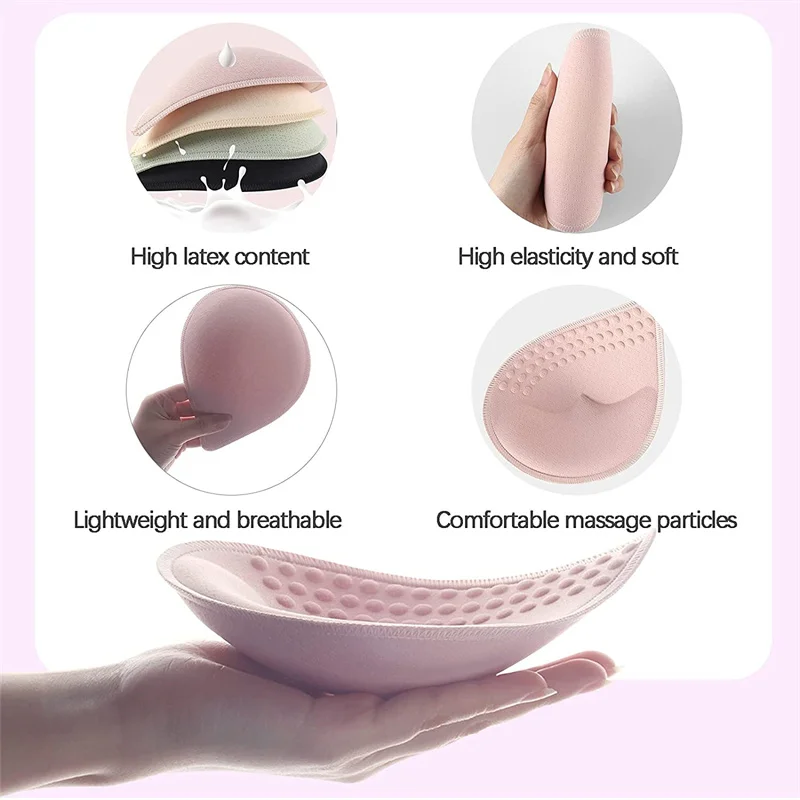 2 Pairs Women Breathable Soft Bra Padding Insert Breast Pads for