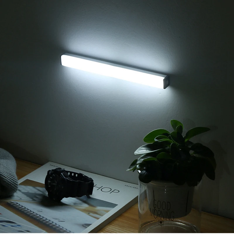 LED Under Cabinet Night Light With 6/10 LEDs PIR Motion Sensor Wireless Lamp for Closet Cupboard Wardrobe Bedroom Stairs Kitchen
