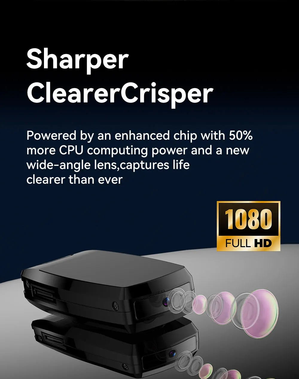 Mini caméra montrée pour illustrer la taille par rapport à une main