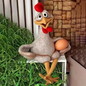 Funny Rooster Figurine Creative Resin Animal Sculpture For Yard Lawn Chicken Sculpture Home Decoration Ornament 1