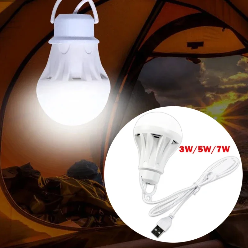 USB Bulb LED Portable Camping Lamp Mini Bulb 5V Power Book Lights Student Learning Desk Reading Hiking Tent Travel Work led flashlight led lights camping lamp camping lights keychain light