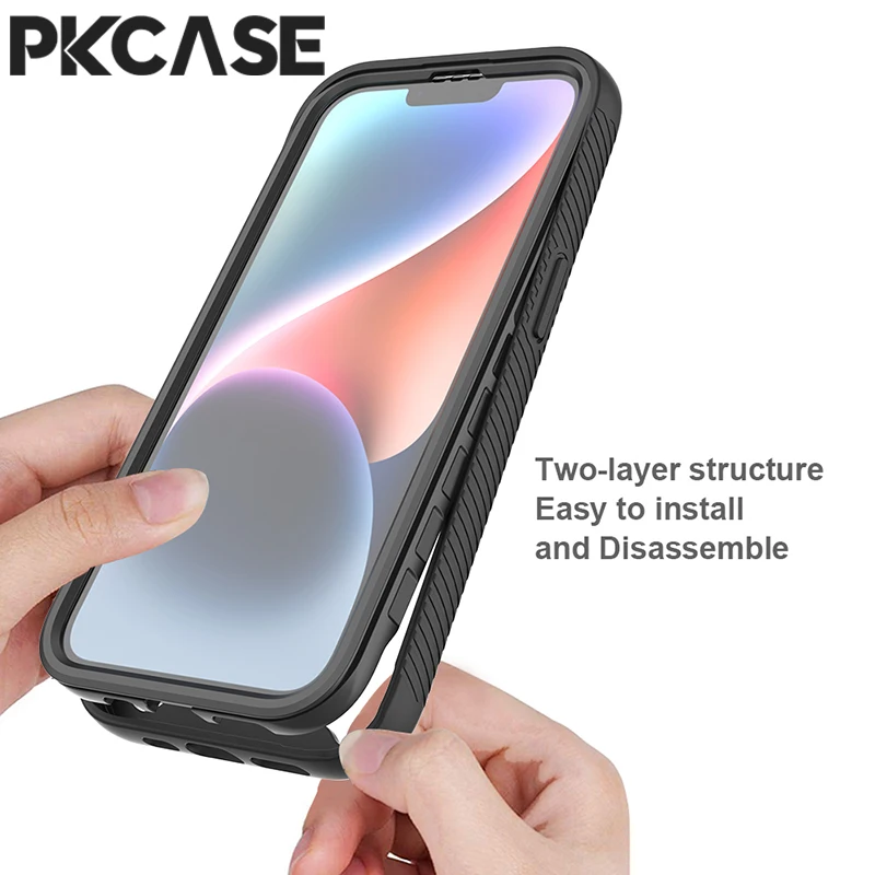 Coque De Protection Complète 360° Pour IPhone 12 - Noir - Avec Protection D'écran Incluse