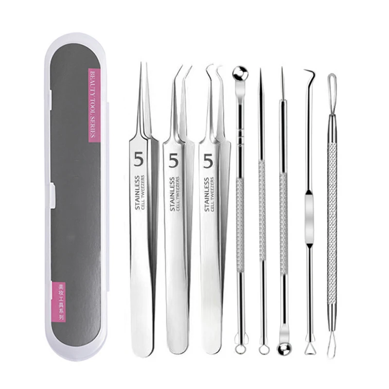 Ultra Fine No 5 Cell Pimples Black Head Clip Tweezers Beauty Salon Special Scraping Closing Artifact Acne Needle Tool 2