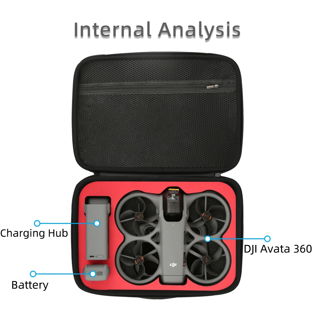 DJI Avata 360 휴대용 보관 가방 여행용 숄더 박스 다용도 콤보 스크래치 방지 운반 케이스 드론 액세서리